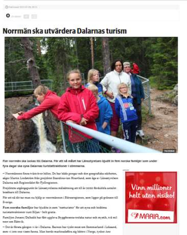 Utklipp fra Dalarnas tidningar og Arbeidets Rett,