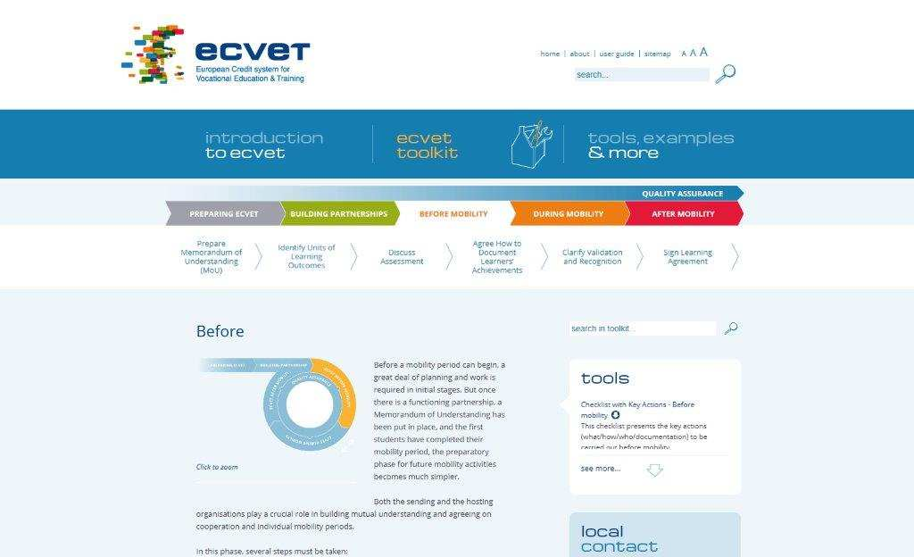 ECVET Toolkit ECVET Toolkit innehåller ett brett utbud av