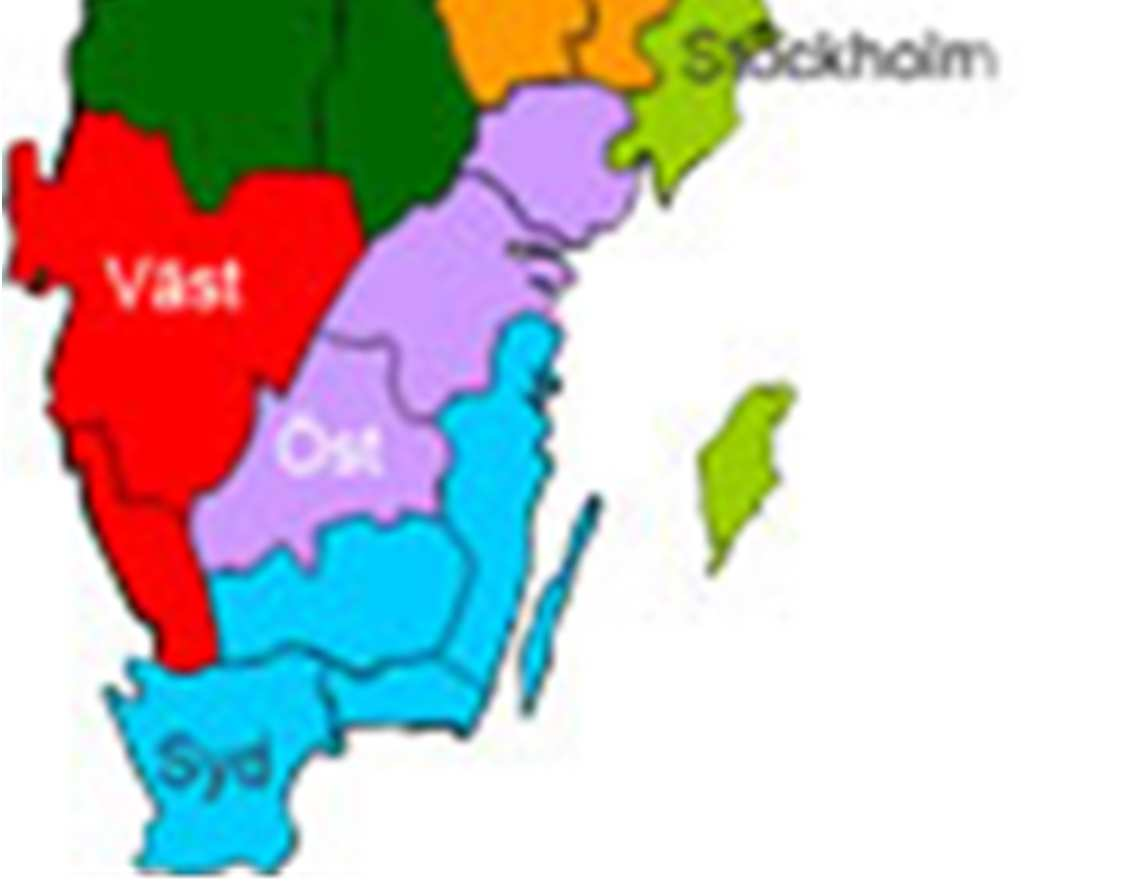 Östergötland Väst Halland Västra Götaland Syd Kalmar Blekinge Krnberg Skåne Bergslagen Dalarna Värmland