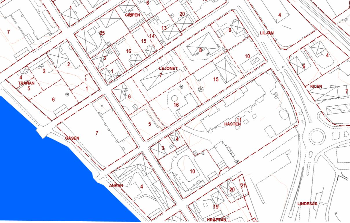 Markägoförhållanden Samtliga fastigheter i området ägs antingen av Lindesbergs kommun, Lindesbergsbostäder eller Moderbolaget i Lindesberg AB (MoLAB), med undantag för Lejonet 16 som är privatägd.