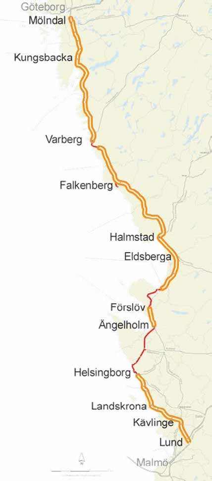Varbergstunneln, Västkustbanan, Varberg-Hamra Miljökonsekvensbeskrivning Kapitel 2 - Bakgrund Västkustbanan mellan Göteborg och Lund är en av Sveriges viktigaste järnvägar regional och nationell nivå.