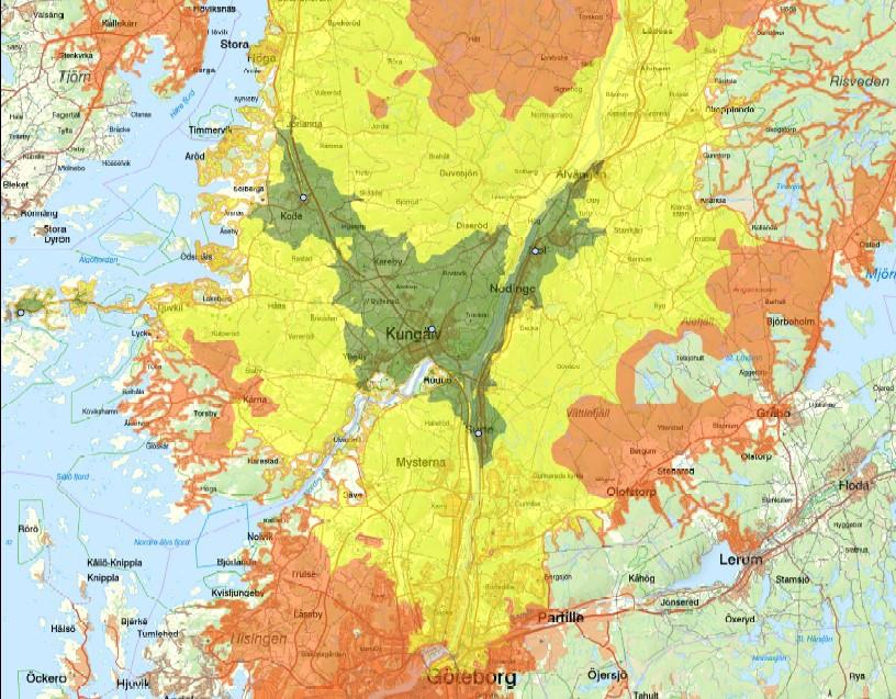 Bohus Räddningstjänstförbund Handlingsprogram enligt lag om skydd mot olyckor 4.4.1 Insatstidsanalys En analys över insatstider inom förbundets geografiska område är gjord och visas i nedanstående bild.