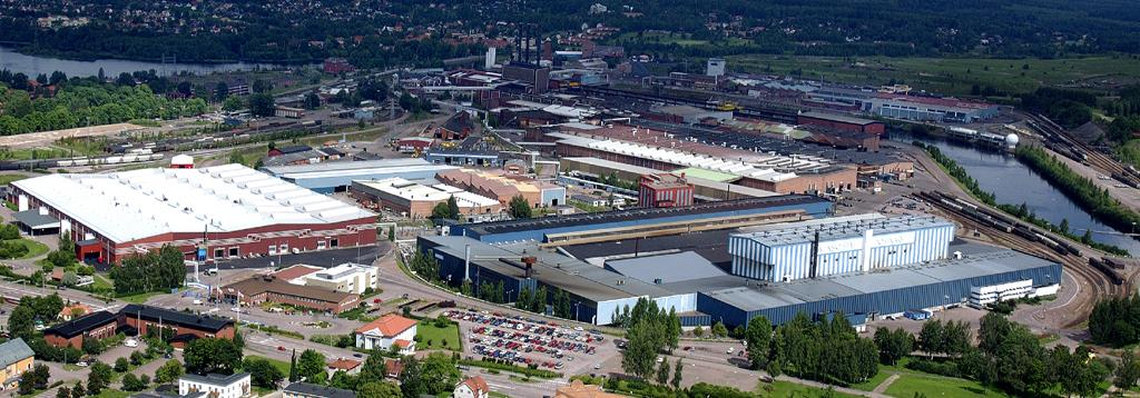 SSAB Borlänge Energiintensiv industri 1 km² stort industriområde