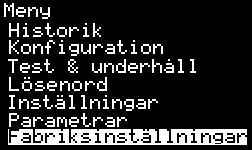 6 Tryck ENTER. 7 Nu befinner sig hela anläggningen i Standby-läge, tryck ESC (spjällen stänger och ventilationsaggregatet stannar).