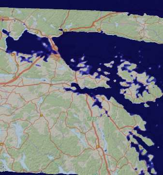 HISTORISKA STRANDLINJER FÖR HAVET (4D) De historiska strandlinjerna består av data från SGU.