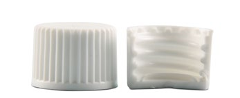 be bought in various materials and coatings. For example; butyl rubber + PTFE or Silicone + PTFE. All closures are normally available in white as standard. Other colors on request.