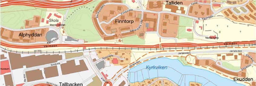 STARTPROMEMORIA 6 (11) Projektområdets läge. 3.3 Fundamenta grunden för stadsbyggande i Nacka stad Nacka stad har sju fundamenta som alltid ska styra och vägleda utvecklingen av Nacka stad.