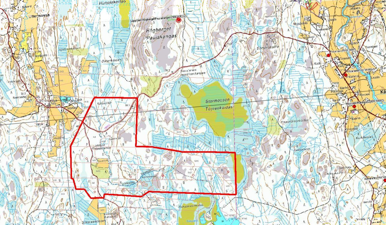 105, TEKN 16.9.2015 17:00 / Pykälän liite: Planbeskrivning_teknisk justering 28.8.2015 4.9.201 DELGENERALPLAN FÖR UTTERMOSSA VINDKRAFTSPARK - PLANBESKRIVNING 2.1.9 Fornlämningar Enligt tillgänglig information finns inga registrerade fasta fornlämningar på planeringsområdet och sockenkartanvirhe.