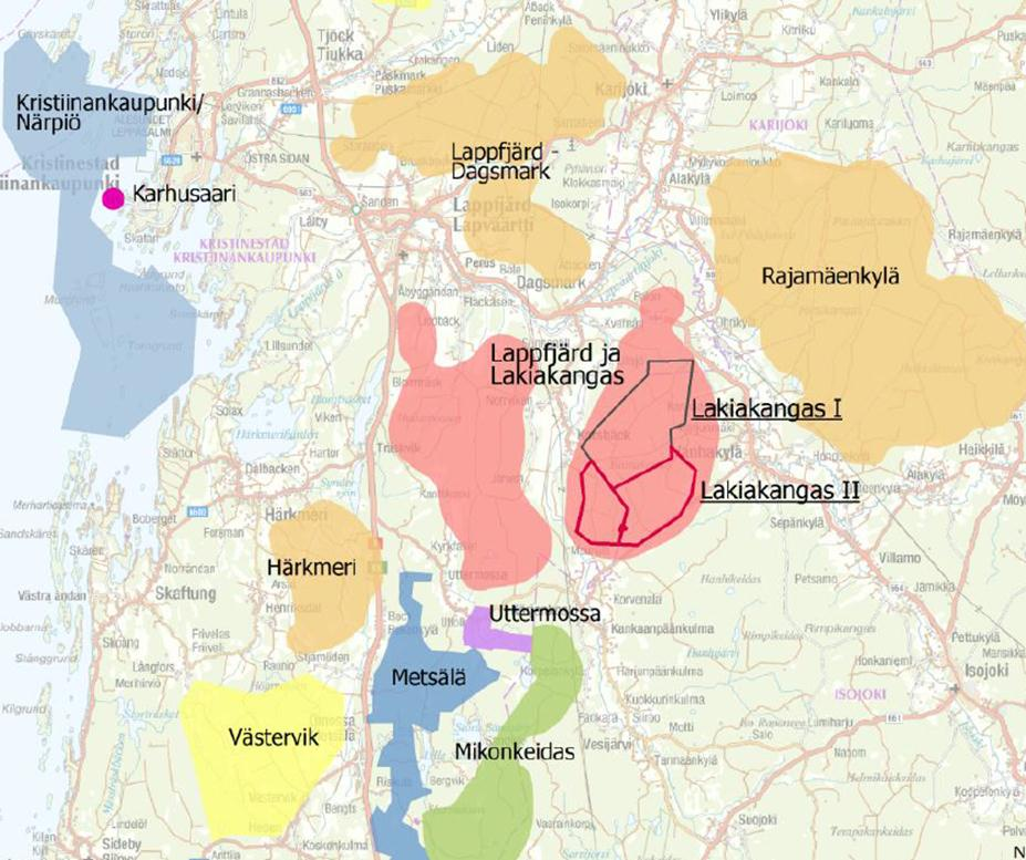 105, TEKN 16.9.2015 17:00 / Pykälän liite: Planbeskrivning_teknisk justering 28.8.2015 4.9.201 DELGENERALPLAN FÖR UTTERMOSSA VINDKRAFTSPARK - PLANBESKRIVNING Kristinestad/Närpes Björnön Ömossa Figur 24.