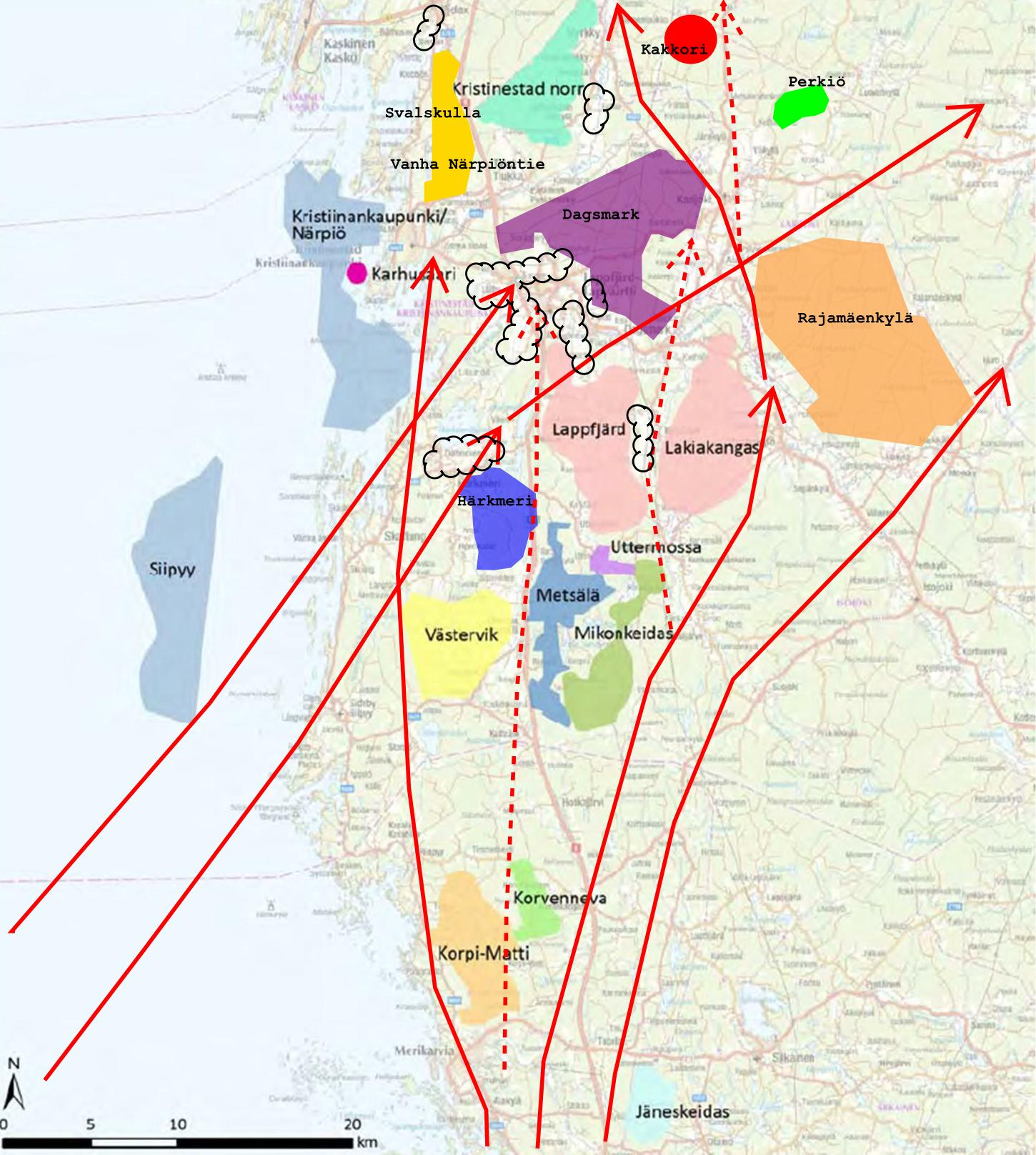 105, TEKN 16.9.2015 17:00 / Pykälän liite: Planbeskrivning_teknisk justering 28.8.2015 4.9.201 DELGENERALPLAN FÖR UTTERMOSSA VINDKRAFTSPARK - PLANBESKRIVNING Gamla Närpesvägen Kristinestad/Närpes Björnön Sideby Ömossa Figur 46.