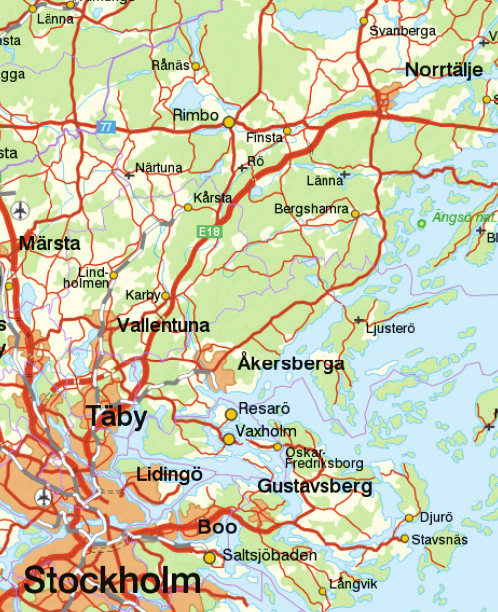 1 2 Figur 1. Översiktskarta som visar läget för inventerade sjöar (röda punkter). 1. Gavel-Långsjön, 2. Sparren, 3. Mellansjön.