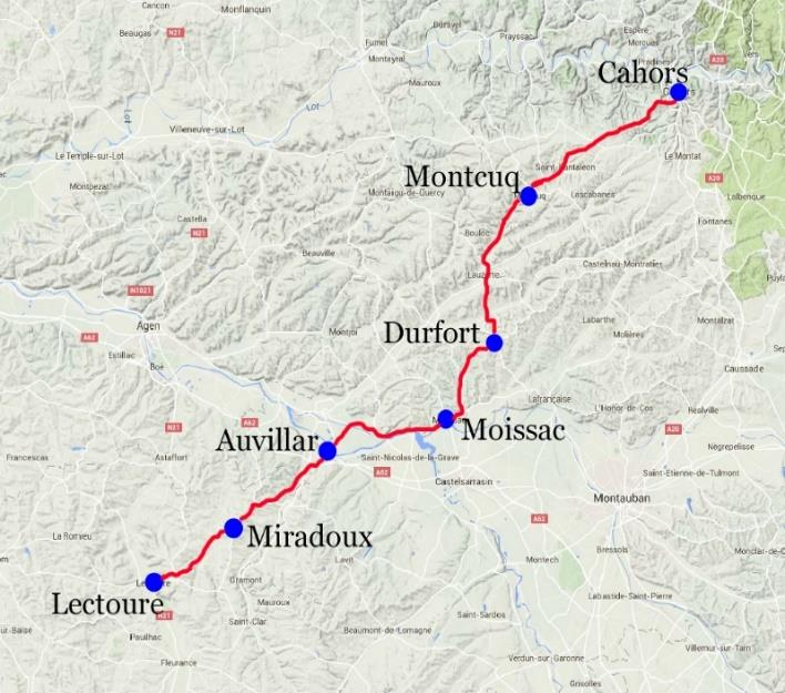 Via Podiensis, Cahors Lectoure, 7 nätter 6(8) Pris och period Enligt information på vår hemsida Antal deltagare Från en person och uppåt. Är ni 10 personer eller flera kontakta oss för offert.