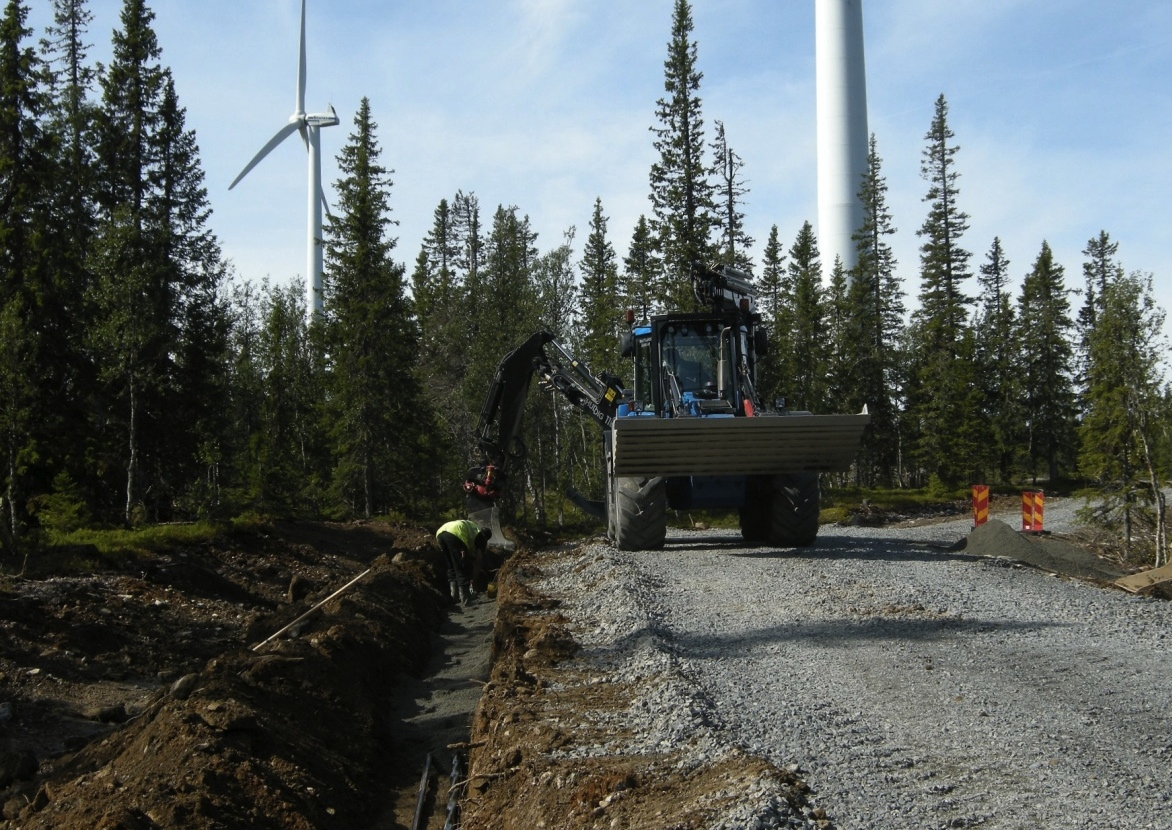 PROJEKTBESKRIVNING RÄMSBERGET 4/5 Elnät Vindkraftsanläggningen är ansluten till Upprämmens fördelningsstation.