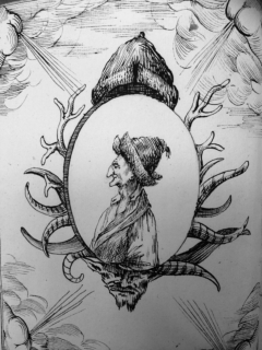 Kårfvar och kåddor och lort 185 I några av de band som omfattar Samuel Christian Walléns Samling af Swenska Wisor förekommer illustrationer.