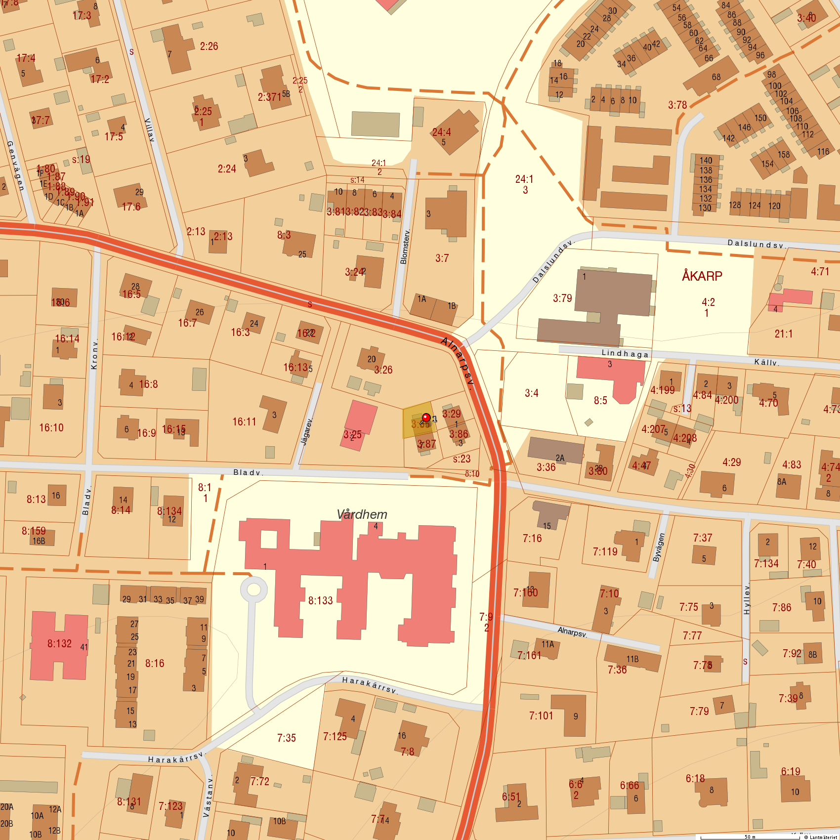 Metria FastighetSök - Burlöv Åkarp 3:85 Läge, karta Område N (SWEREF 99 TM) E (SWEREF 99 TM) Registerkarta 1 6169096.