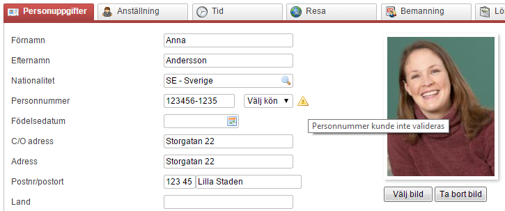 Flex HRM Time Användarmeddelande (maj 2015) 28 Internationella personnummer Från version 15.2 har Flex HRM stöd för internationella personnummerformat.