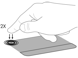Komponent Beskrivning (2) styrplattans zon Flyttar pekaren och väljer eller aktiverar objekt på skärmen. (3) Vänster knapp på styrplattan Fungerar som vänsterknappen på en extern mus.
