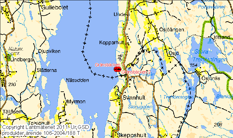 Elfiskestationerna i Gränsbäcken. Igelbäcken, 67-2 Vid elfisket fångades öring och signalkräfta.