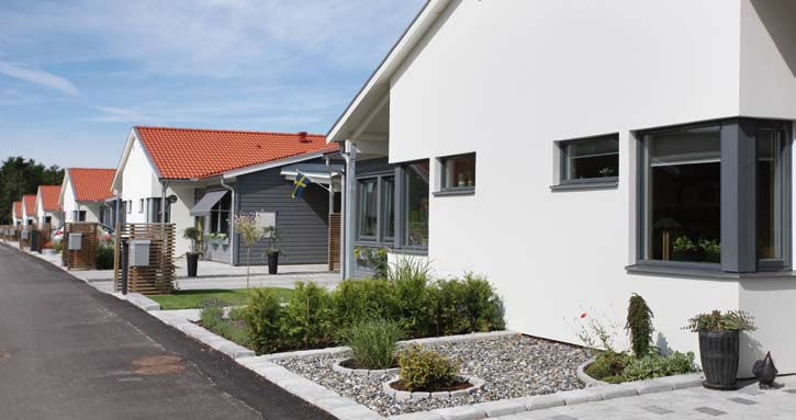Projekt Verksamhetsområdet Projekt består i huvudsak av marknadsföring och byggnation av gruppbyggda småhus. Projektverksamheten marknadsförs under varumärket Götenehus.