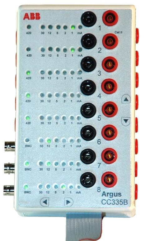 ABB Argus CC335B Differential input adapter Analog channels Number of channels: 8 Anti-aliasing filter: 16 khz All inputs are fully