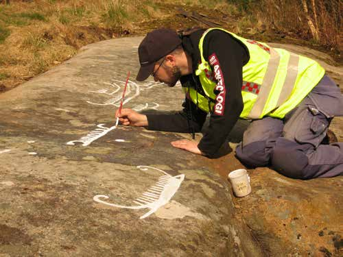 The rock was overgrown with turf which helped prevent erosion. Photo: Andreas Toreld. Fig. 12.
