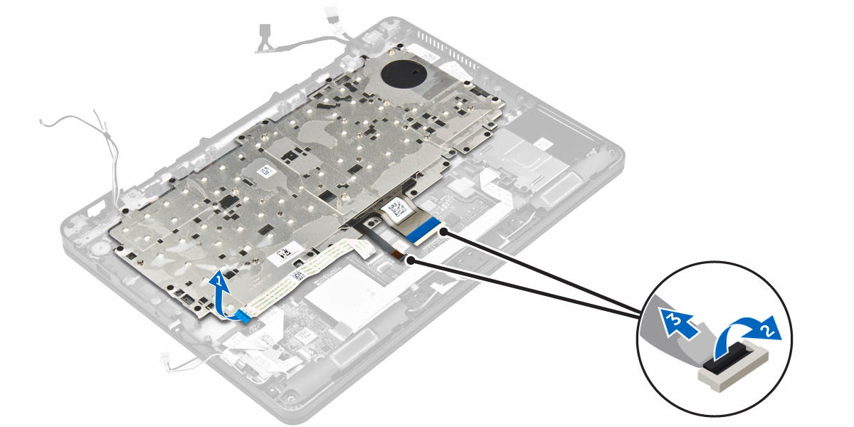 b. batteriet c. SSD d. WLAN-kortet e. WWAN-kortet f. minnesmodulen g. kylflänsmontering h.