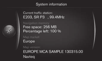 KART- OCH SYSTEMINFORMATION Navigation kart- och systeminformation Volvo erbjuder ett antal kartor vilka täcker olika delar av världen.