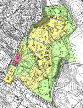 I nordväst ligger en detaljplan för Ältadalen som i första hand syftar till att möjliggöra bostadsbebyggelse i den före detta grustäkt som utgör en stor del av planområdet.