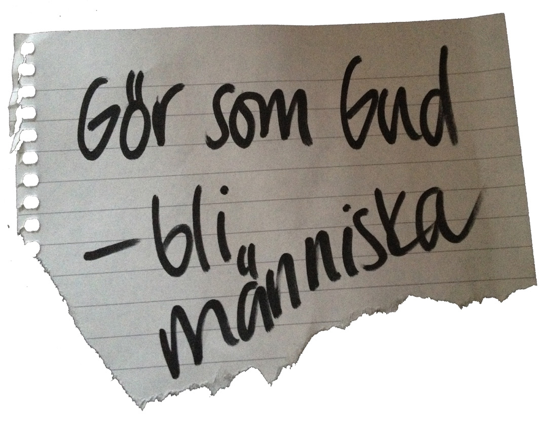 Sämre hälsningar kan man få, när man är på väg till sitt arbete en höstmorgon! Hälsningen gällde alla oavsett om man var kyrkligt anställd eller arbetade på andra kontor.