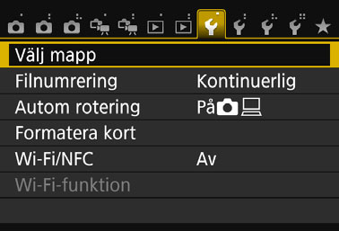 Praktiska funktioner 3 Skapa och välja en mapp Du kan fritt skapa och välja