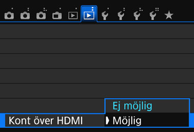 Visa bilder på TV:n 5 Tryck på knappen <x>. Bilden visas på TV-skärmen. (Ingenting visas på kamerans LCD-monitor.) Bilderna visas automatiskt med optimal upplösning på TV:n.