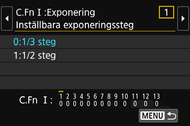 Tryck på knapparna <Y> <Z> för att välja nummer för egen programmering. Tryck sedan på <0>. 3 4 Ändra inställning efter egna önskemål.