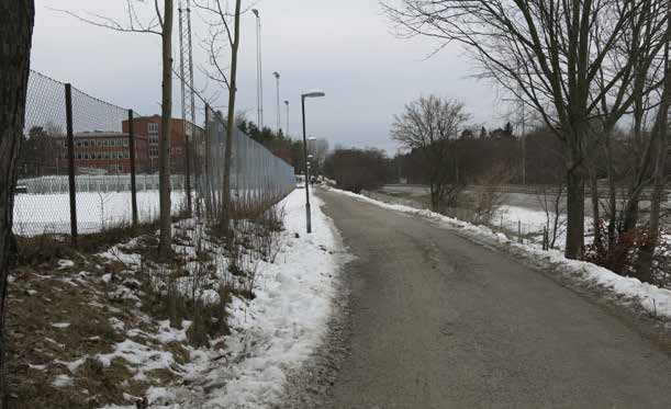 44 Figur 26. Ett område längs gång- och cykelvägen ingår i detaljplaneområde för ny bebyggelse. Kv. Diabilden. 6.