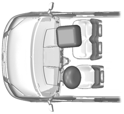 Passagerarskydd Främre luftkuddar Sidoluftkuddar 30 o 30 o E68581 De främre luftkuddarna aktiveras i händelse av allvarliga frontalkrockar eller krockar i sidled med kollisionsvinklar upp till 30