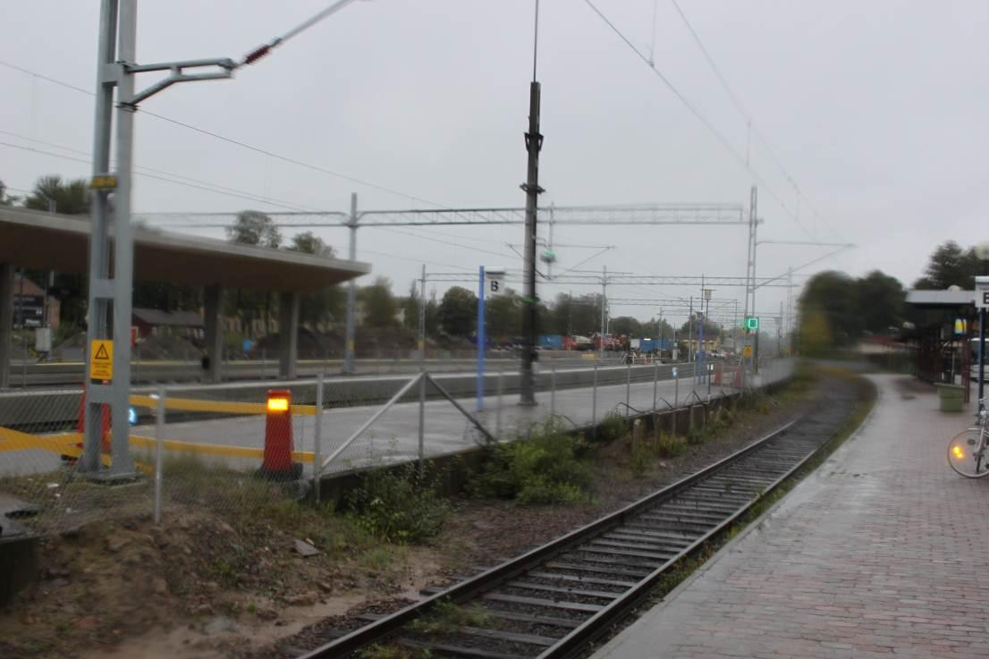 5.2.9 Spårområde, Växjö Station Söder om arbetsplatsen löper stations och spårområde.