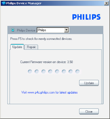 Installera Philips Device Manager från den medföljande CD-skivan eller hämta den senaste versionen från www.philips.com/support. 5.