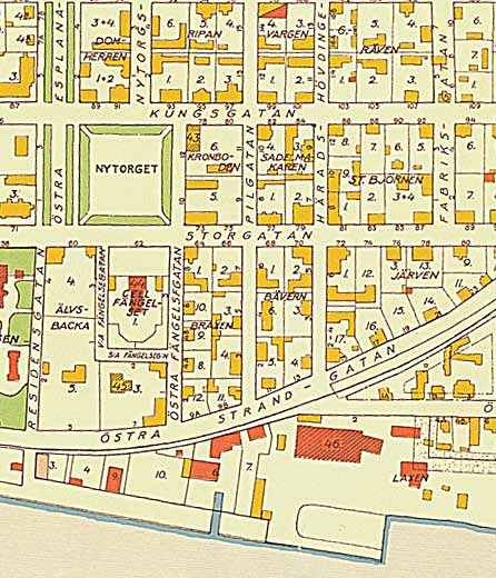 Träsliperi och arbetarkvarter Byggmästaren Per Eriksson från Falun, var en av dem som efter stadsbranden 1888 kallades till staden för att medverka i dess återuppbyggnad.