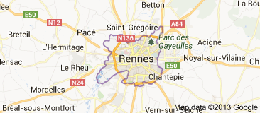 Rennes Rennes är kommun och huvudstad i regionen Bretagne, préfecture i departementet Ille-et-Vilaine i Frankrike och huvudort i arrondissementet Rennes. Staden indelas i elva kantoner.
