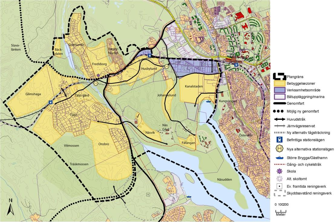 ÖSTERÅKERS KOMMUN SAMRÅDSHANDLING 4(50) En fördjupning av översiktsplan för Täljöviken som även den antogs av kommunfullmäktige 2006 pekar ut Österåkers utvecklingsmöjligheter västerut.