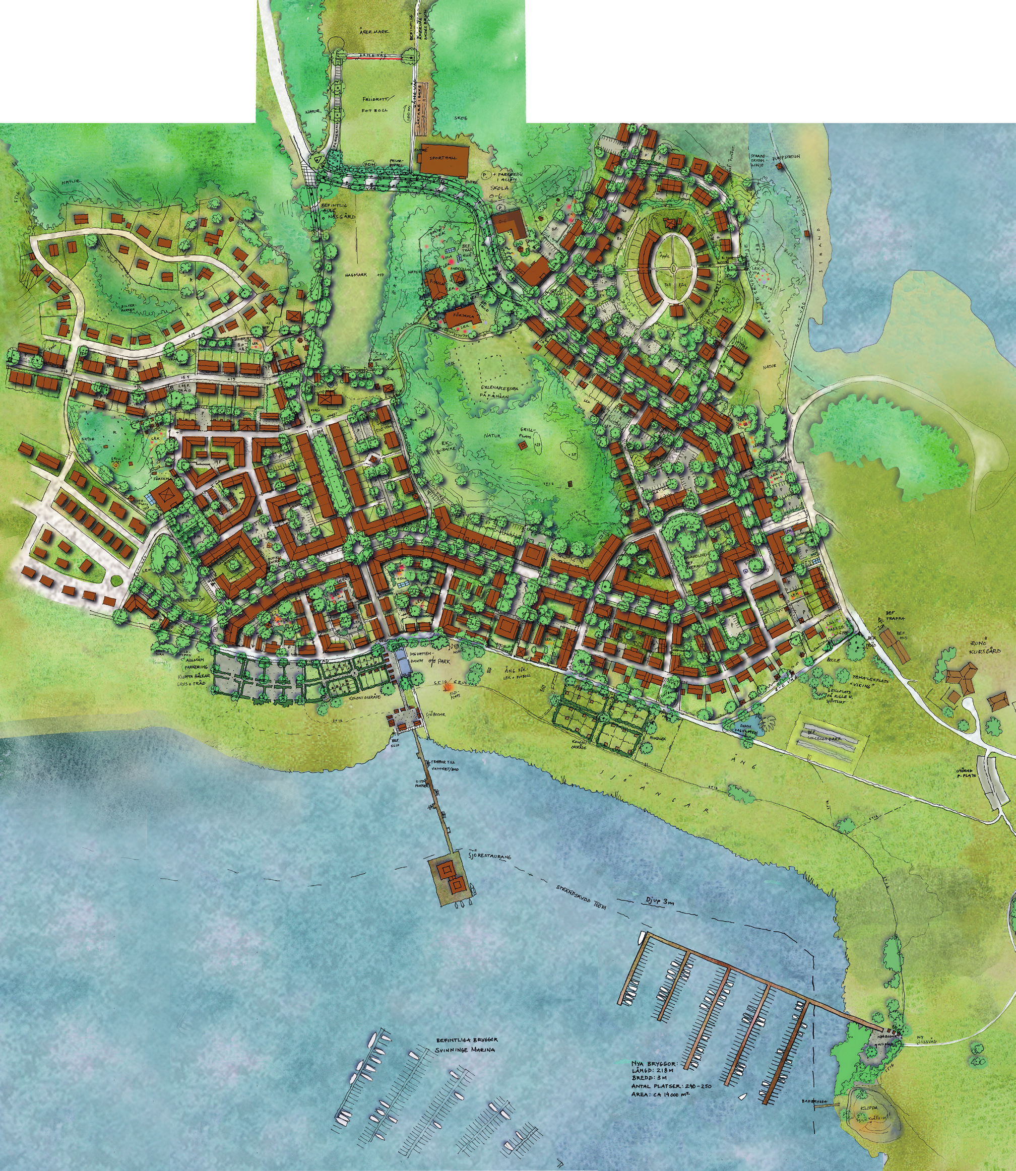 Skala 1:6000 (A4) Detta är en handritad skiss därför