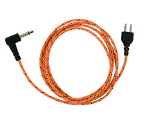 Tygfäste 24 29110 Orange * Fabric cable 3,5 mm - 1,25 m - 2-pin