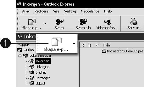 Tryck på tangentbordets knapp för e-post ƒ. 3. Om du uppmanas ange ett lösenord skriver du in det. 4.