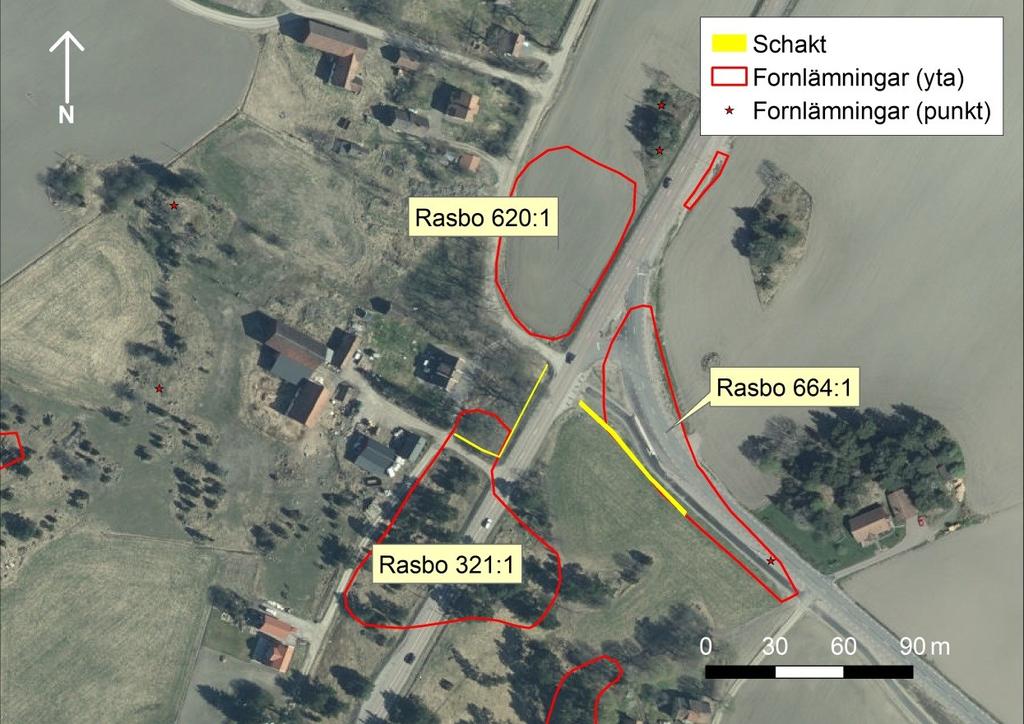 Rasbo 321:1, 620:1 & 664:1 Rasbo 321:1 är belägen på en flack moränhöjd vid Örby och består av ett gravfält med 24 runda stensättningar, 4 9 meter i diameter och 0,1 0,3 meter höga och åtta