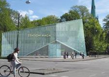 JÄRNVÄGSUTREDNING VÄSTLÄNKEN Station Haga Station Chalmers GÅRDA KAP PLA Station Haga Stationen är en kombination av station i berg och station i lera.