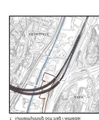 Tråg vid Almedal Passage i berg under bostadsbebyggelse vid Södra vägen.
