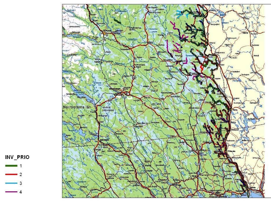 Karterade vattendrag Kartoitetut joet Orsaker till luckor - Höga flöden -Väglöst land