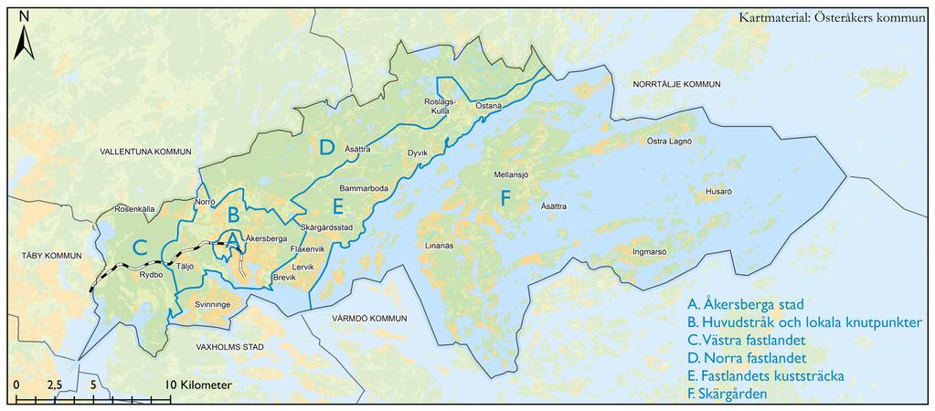 Översiktsplan 2040 Utvecklingsområden I detta avsnitt kommer de föreslagna utvecklingsområdena i Österåkers kommun