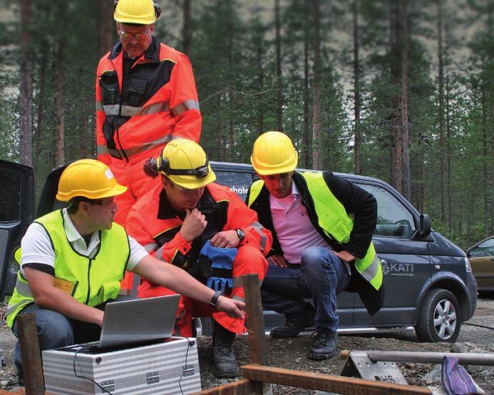 Hålmätningar - även av gamla hål Information fås om borrhålets böjning och verkliga ändpunkt (lutnings- och sidoriktningsmätningar).