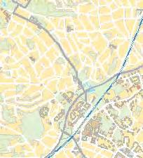 V12 Promenadstråk som rör sig i en båge från Kynäs, över Ågestavägen och