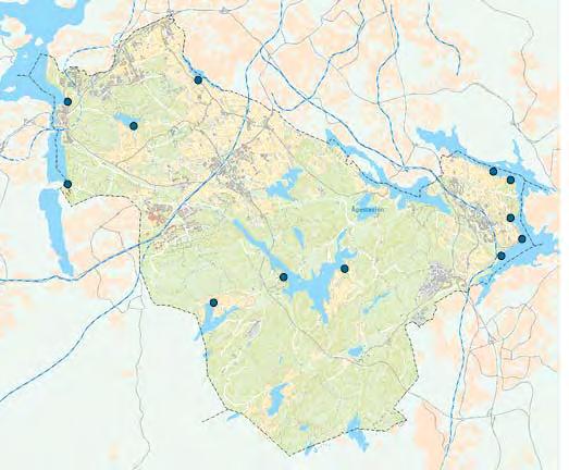 HUDDINGE KOMMUN Parkplan Badplatser Huddinge kommun har badplatser vid ett flertal sjöar som Gömmaren, Albysjön, Orlången, Trehörningen, Drevviken och Magelungen.